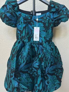Lilly Pulitzer~Deep Lagoon Wild
Metallic Puff Sleeve Dress~ NWT ~
Girls Sz. 8